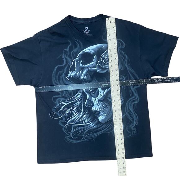 Liquid Blue Shirt Mens XL Black Dia De Los Muertos Sugar Skull Punk Graphic Tee - Picture 4 of 7